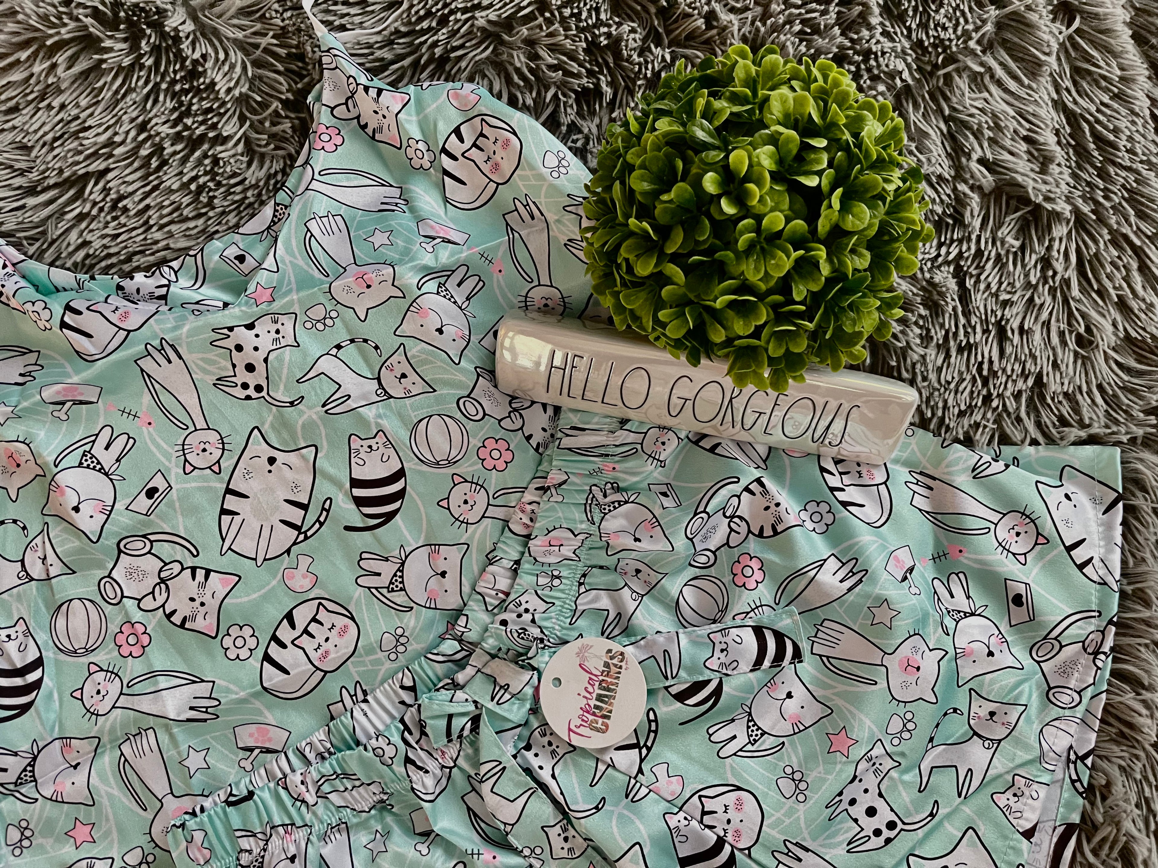 Set short satin